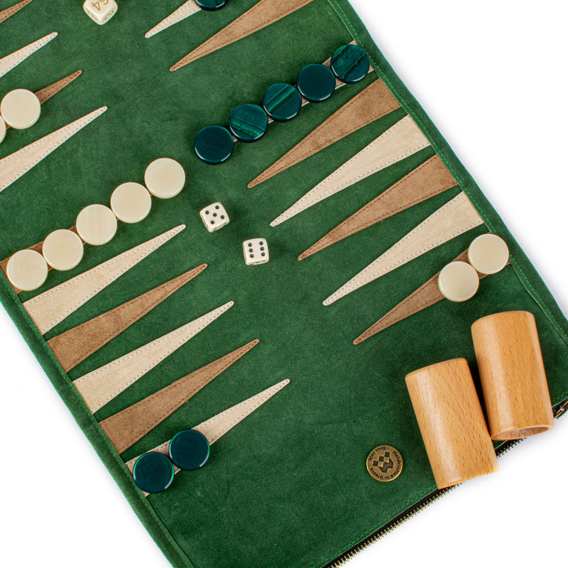 Backgammon de voyage - Roulable - cuir