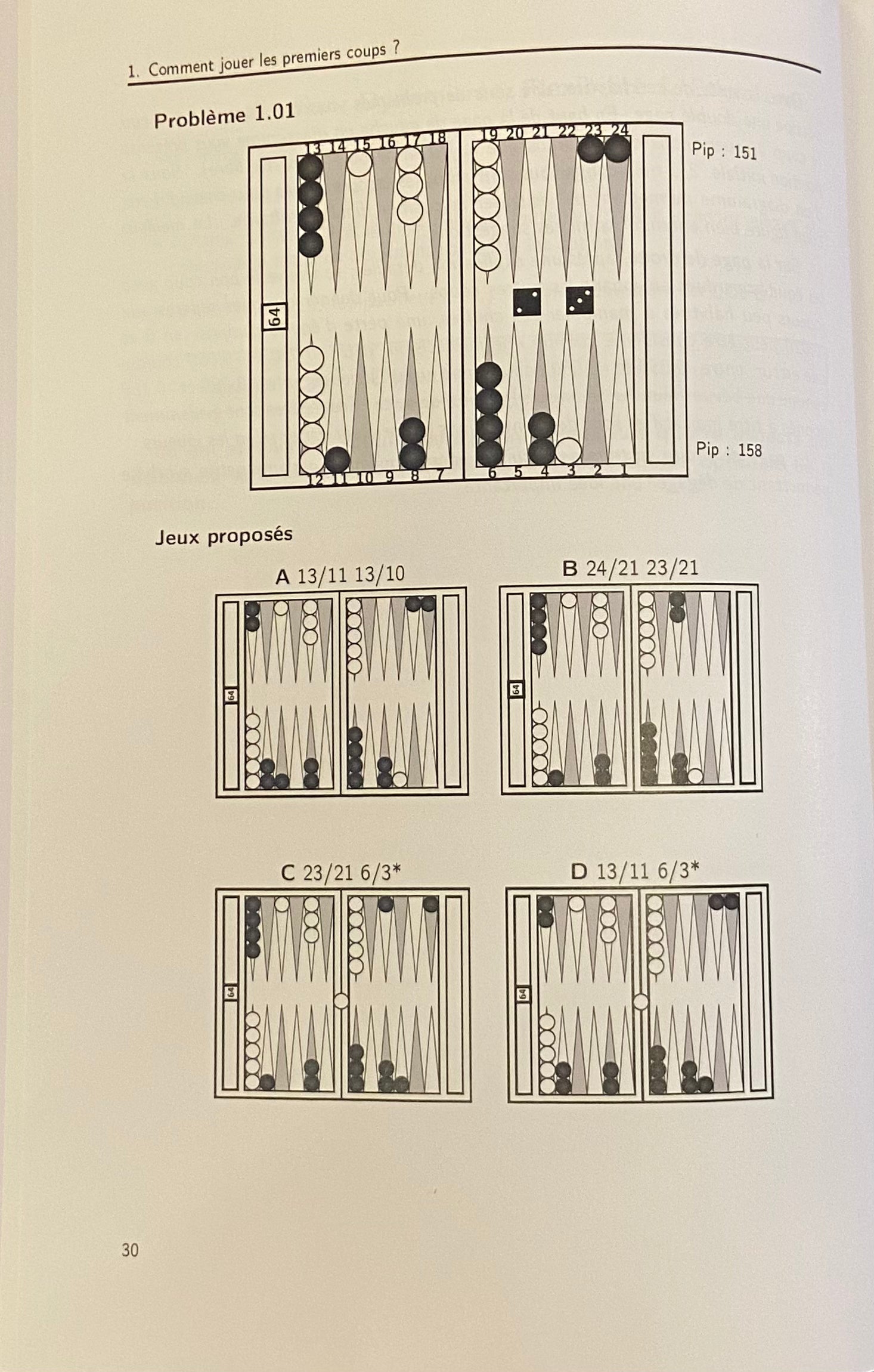 Backgammon - Concepts Stratégiques - F. Tardieu - Livre de backgammon - Rouge et Noir