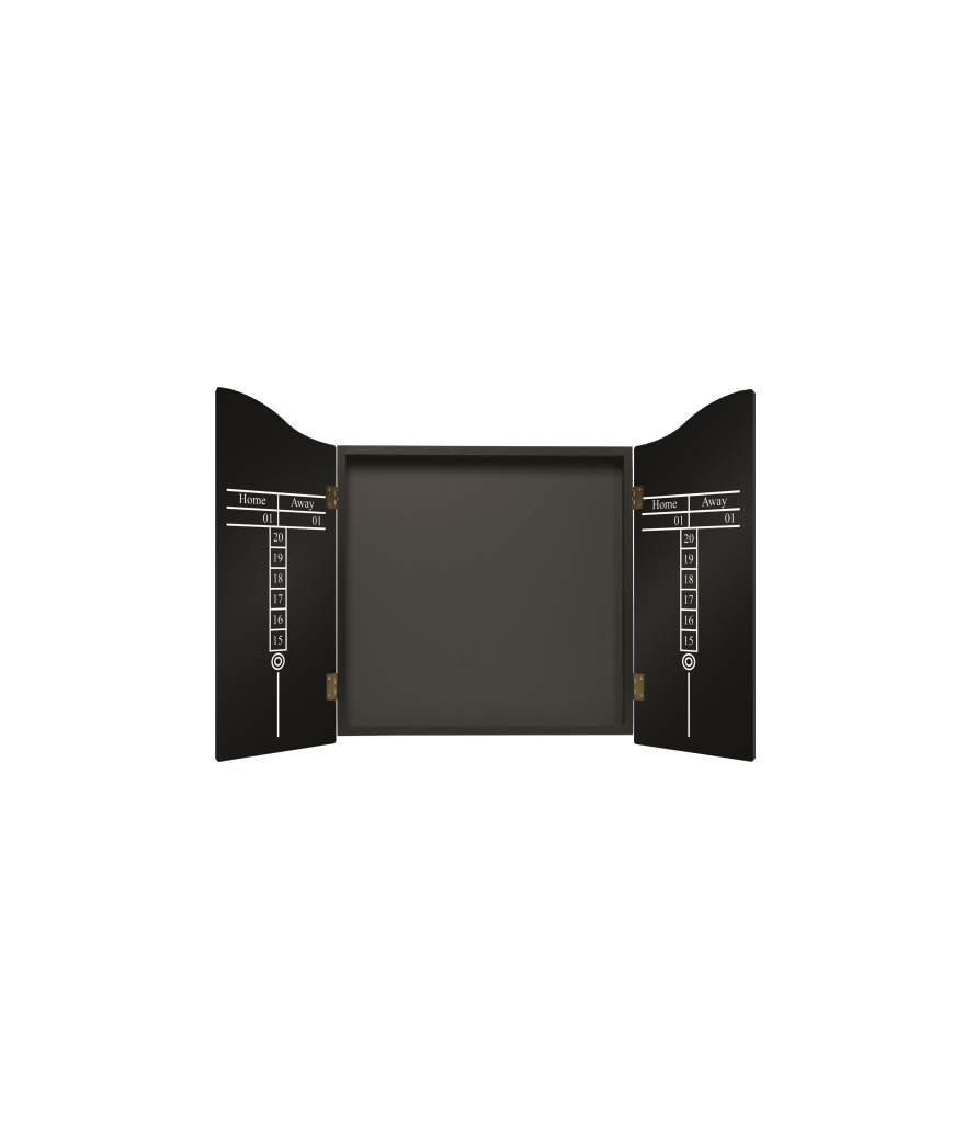 Armoire pour cibles de fléchettes - Cabinet Palissandre - accessoire Fléchettes - Rouge et Noir