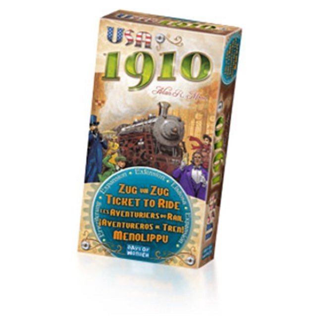 Aventuriers du rail - Extension - USA - 1910 - Jeu de plateau de stratégie à deux enfants - Rouge et Noir