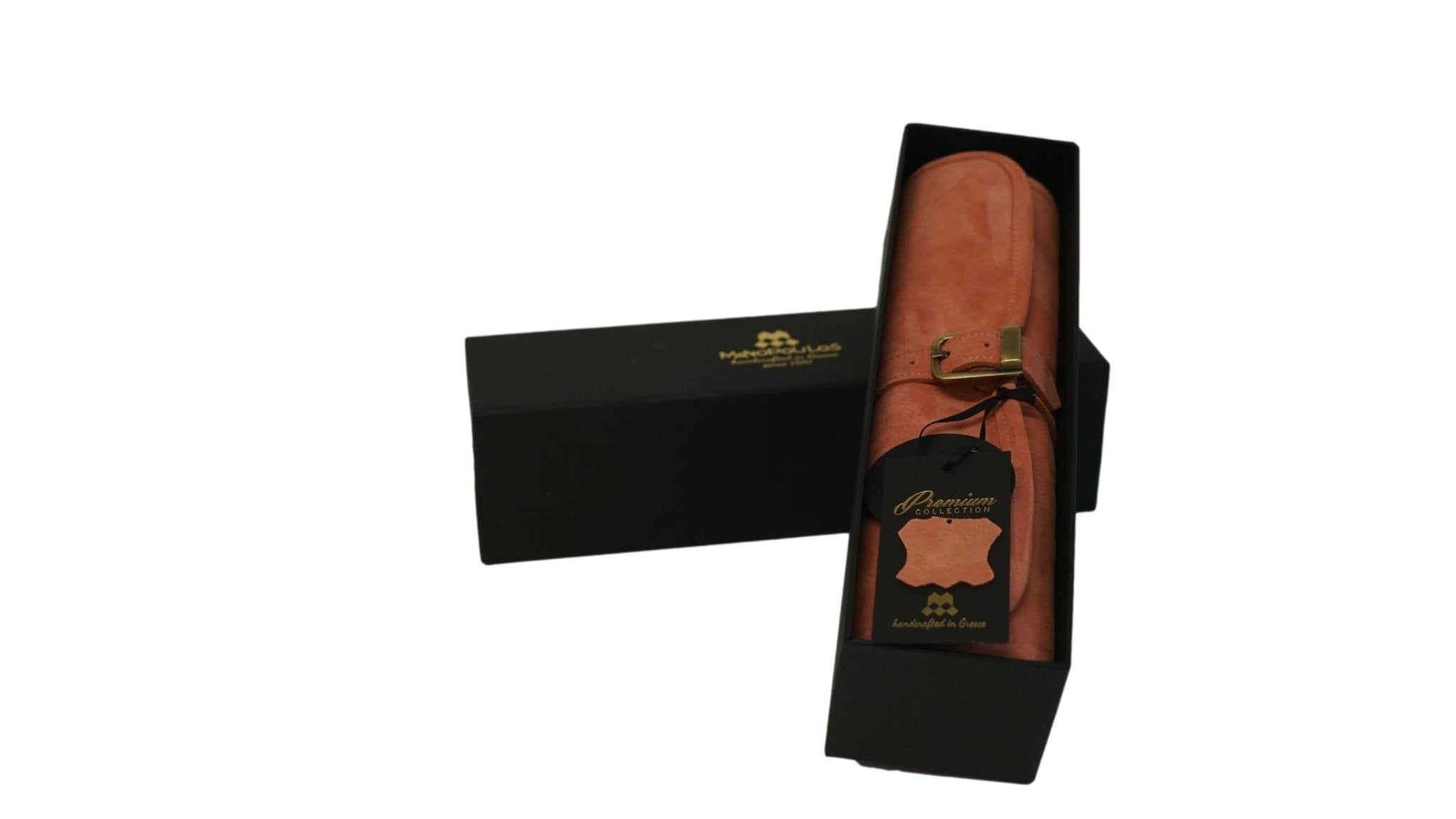 Backgammon de voyage - Roulable - Cuir Rose - Backgammon en cuir de voyage - Rouge et Noir