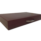 Backgammon en Cuir véritable MM - Bordeaux - Renzo Romagnoli - Backgammon en cuir - Rouge et Noir