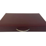 Backgammon en Cuir véritable MM - Bordeaux - Renzo Romagnoli - Backgammon en cuir - Rouge et Noir