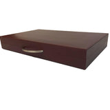 Backgammon en Cuir véritable MM - Bordeaux - Renzo Romagnoli - Backgammon en cuir - Rouge et Noir