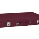 Backgammon Hector Saxe - Buffle Chaîne Bordeaux - Compétition - backgammon cuir véritable - Rouge et Noir