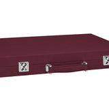 Backgammon Hector Saxe - Buffle Chaîne Bordeaux - Compétition - backgammon cuir véritable - Rouge et Noir