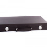Backgammon Hector Saxe - Buffle Chocolat - Compétition - backgammon cuir véritable - Rouge et Noir