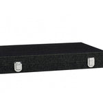 Backgammon Hector Saxe - Jeans Noir / Fonds Noir - Grand - Backgammon en cuir vegan - Rouge et Noir