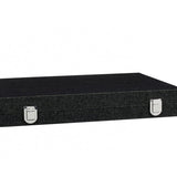 Backgammon Hector Saxe - Jeans Noir / Fonds Noir - Grand - Backgammon en cuir vegan - Rouge et Noir