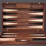 Backgammon Ulbrich - Noyer fermoir magnétique - MM - Backgammon en bois marqueté - Rouge et Noir