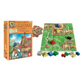 Carcassonne - Extension 5 - Maire et monastères - Jeu de plateau de stratégie à deux enfants - Rouge et Noir