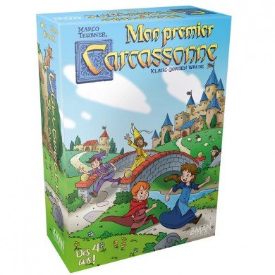 Carcassonne - Mon Premier - Jeu de plateau de stratégie à deux enfants - Rouge et Noir
