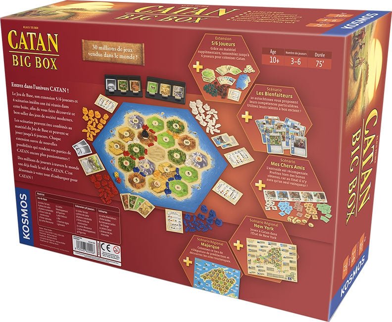 Catan - Big Box - Jeu de plateau de stratégie - Rouge et Noir