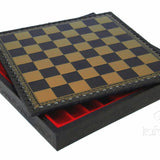 Coffre échiquier en Salpa - Noir - jeu d'échecs échiquier classique et décoratif - Rouge et Noir