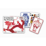 Coffret Bridge Chinese Pottery - jeu de cartes bridge cadeau sénior - Rouge et Noir