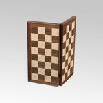 Coffret d'échecs en bois pliant - Ulbrich - Noyer / Erable moucheté - Moyen Modèle - Coffre d'échecs et jeu d'échecs de voyage - Rouge et Noir