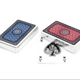 Coffret double Grimaud - Argentées sur tranches - jeu de cartes bridge - Rouge et Noir