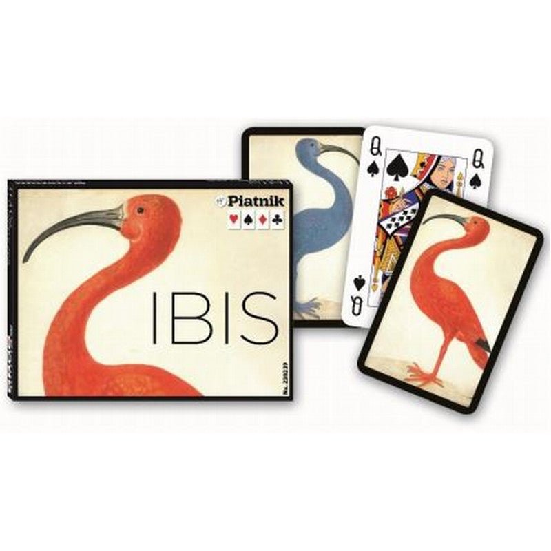 Coffret double Piatnik - Ibis - jeu de cartes bridge cadeau sénior - Rouge et Noir