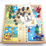 Coffret Multijeux hêtre CH - Jeux Traditionnels - Rouge et Noir