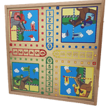 Coffret Multijeux hêtre CH - Jeux Traditionnels - Rouge et Noir