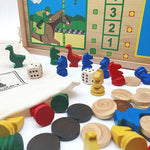 Coffret Multijeux hêtre CH - Jeux Traditionnels - Rouge et Noir