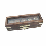 Coffret yam's boite bois vitrée - jeu de dés coffret de dés - Rouge et Noir
