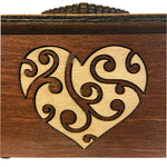 CT Boite à secrets - Heart Box - Casse - tête en bois boite à secrets - Rouge et Noir