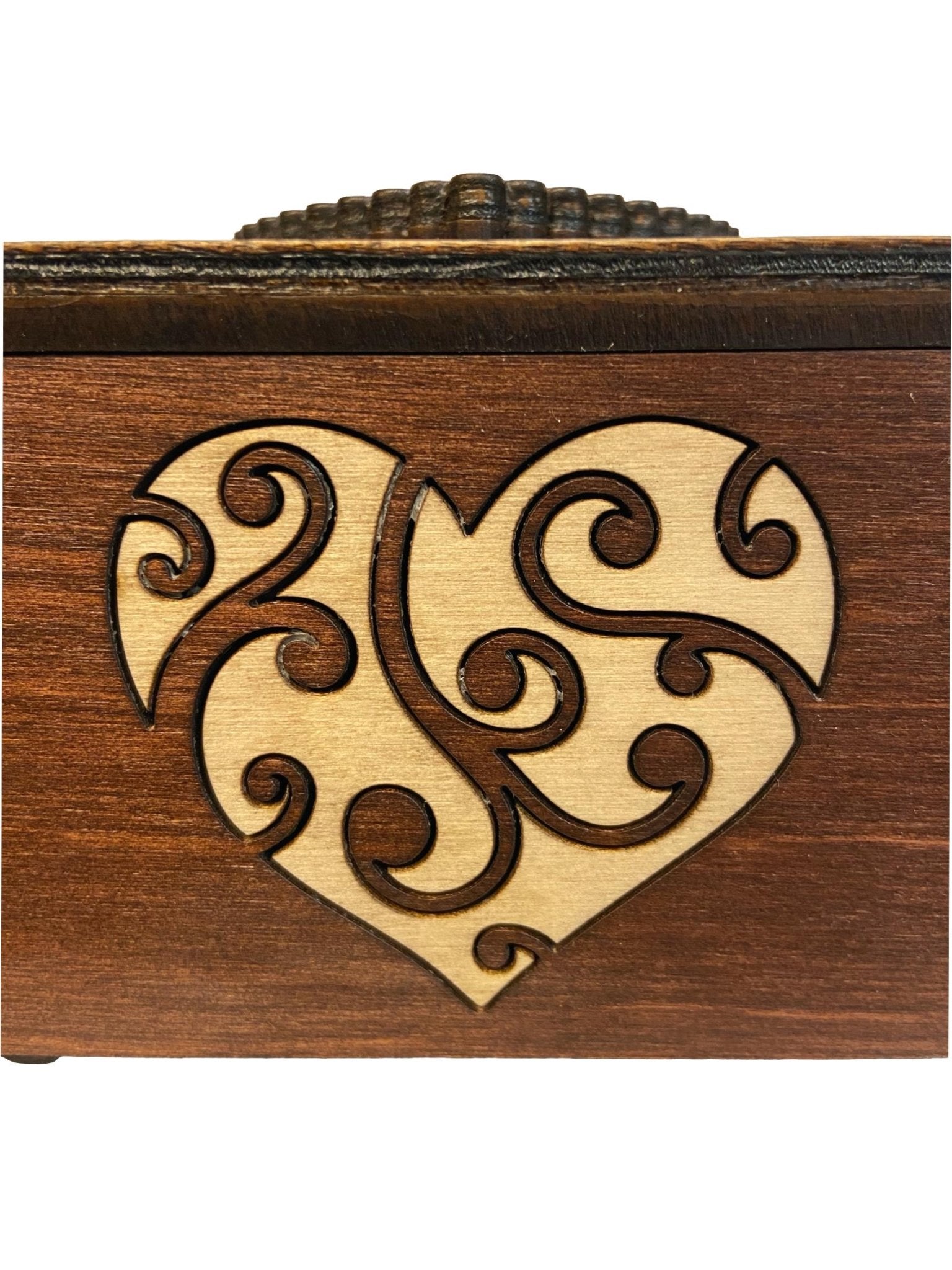 CT Boite à secrets - Heart Box - Casse - tête en bois boite à secrets - Rouge et Noir