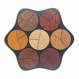 CT Cercles multicolores - Casse - tête en bois - Rouge et Noir
