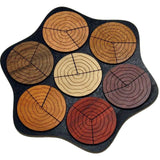 CT Cercles multicolores - Casse - tête en bois - Rouge et Noir