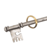 CT Clef antique - casse - tête en métal cadenas - Rouge et Noir