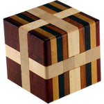 CT Cube de luxe - Casse - tête en bois cube - Rouge et Noir