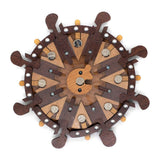 CT Roue de bateau - Casse - tête en bois - Rouge et Noir