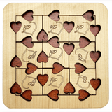 CT Tangram de l’Amour - Casse - tête en bois - Rouge et Noir