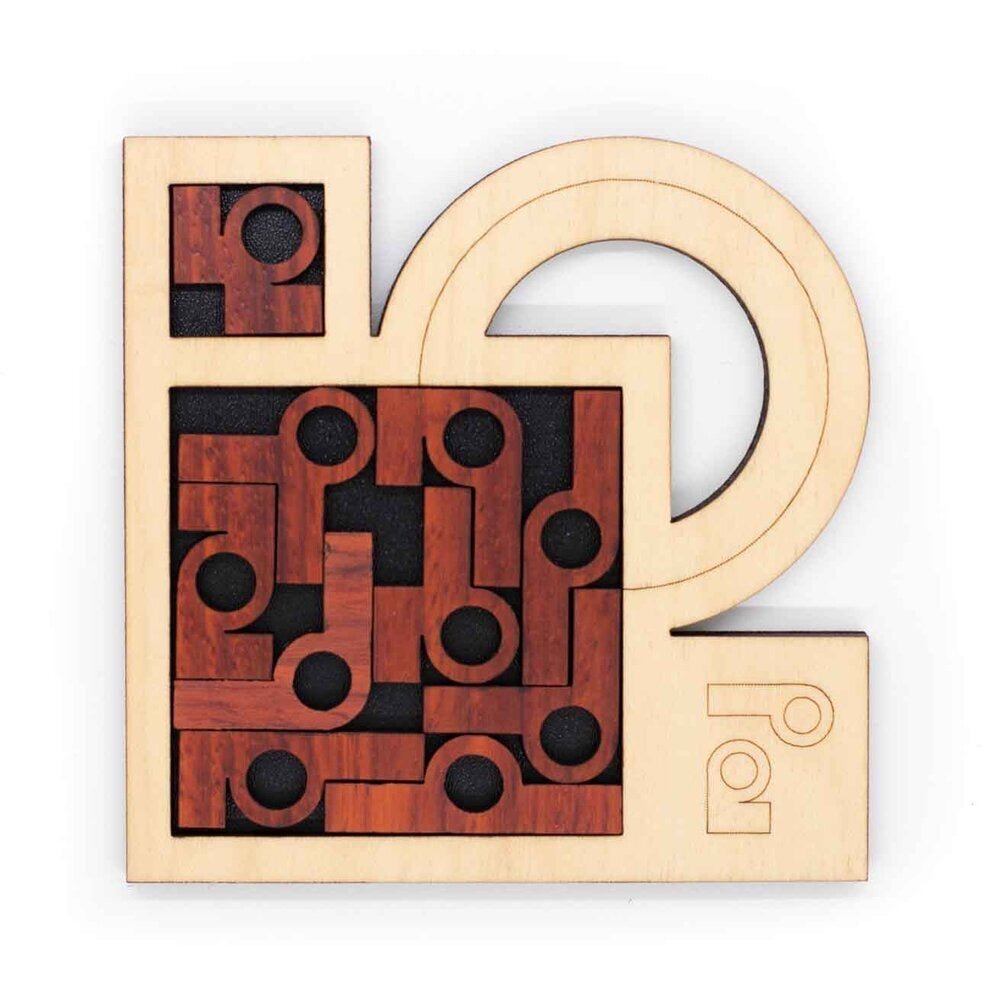CT Tangram P et A - Casse - tête en bois - Rouge et Noir