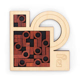 CT Tangram P et A - Casse - tête en bois - Rouge et Noir