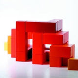 Cubicus - Jeu de construction design - Rouge et Noir