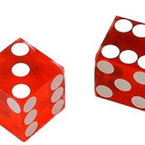 Dés de Craps 19 mm (la paire) - dés de craps cadeau bel objet - Rouge et Noir