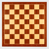 Echiquier Acajou - Lettré - Chiffré - échiquier classique - Rouge et Noir