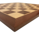 Echiquier Compétition Acajou / Damier - échiquier classique jeu de dames - Rouge et Noir