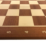 Echiquier Compétition Acajou - Lettré - Chiffré - échiquier classique jeu de dames - Rouge et Noir