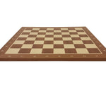 Echiquier Compétition Acajou - Lettré - Chiffré - échiquier classique jeu de dames - Rouge et Noir