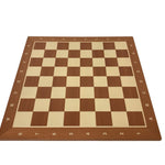 Echiquier Compétition Acajou - Lettré - Chiffré - échiquier classique jeu de dames - Rouge et Noir