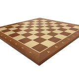 Echiquier Compétition Acajou - Lettré - Chiffré - échiquier classique jeu de dames - Rouge et Noir