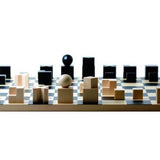 Echiquier du Bauhaus (seul) - jeu d'échecs échiquier classique et décoratif - Rouge et Noir