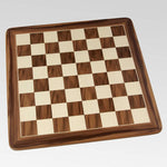 Echiquier Noyer / Bords ronds - jeu d'échecs échiquier classique - Rouge et Noir