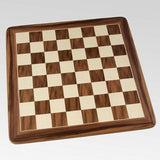 Echiquier Noyer / Bords ronds - jeu d'échecs échiquier classique - Rouge et Noir