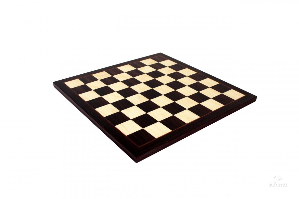 Echiquier Palissandre - Bords fins - jeu d'échecs échiquier classique et décoratif - Rouge et Noir