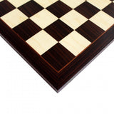 Echiquier Palissandre - Bords fins - jeu d'échecs échiquier classique et décoratif - Rouge et Noir