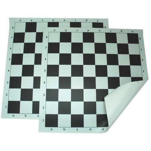 Échiquier vinyle roulable blanc et noir - Jeu d'échecs échiquier classique échecs de voyage - Rouge et Noir